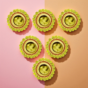 Decorative Wax Diya Set of 6