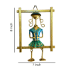Handcrafted Sitting Musician Wall Hanging Set (3 Pieces) – Colorful Metal Wall Art