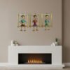 Handcrafted Sitting Musician Wall Hanging Set
