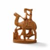 Handcrafted Wooden Camel Rider Sculpture image 5 Handcrafted wooden camel rider sculpture with detailed tribal carving, natural wood finish, Indian home décor showpiece.