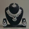 Oxidised Silver Floral Necklace Set Multicolor Antique Jewelry image 3 Oxidised Silver Floral Necklace Set Multicolor Antique Jewelry