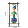 Rajasthani Sitting Musician Wall Hanging Set (3 Pieces) – Handcrafted Metal Wall Art, Colorful