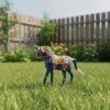 Handcrafted Blue Metal Horse Figurine | Decorative Rajasthani Horse Statue with Pearl & Enamel Work