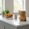 owl image 2 Hand-Carved Wooden Owl Figurine | Classic Natural Wood Owl Statue for Home Décor & Gifting