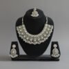 Oxidized Silver Teardrop Necklace Set | Handcrafted