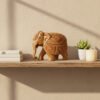 Hand-Carved Wooden Elephant Figurine for Home Décor & Gifting