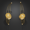 Crescent Moon Tea Light Candle Holder – Gold Metal Home Décor