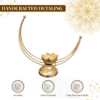 Crescent Moon Tea Light Candle Holder – Gold Metal Home Décor