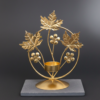 Gold Maple Leaf Tea Light Candle Holder – Elegant Metal Table Decor Stand