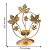 Gold Maple Leaf Tea Light Candle Holder – Elegant Metal Table Decor Stand