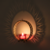 Gold Ring Tea Light Candle Holder with Glass Cup – Modern Metal Decor