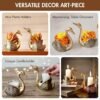 Gold Swan Tea Light Candle Holder Set – Elegant Bird Metal Decor