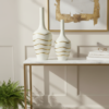 White and Gold Metal Decorative Vase Set – Modern Luxury Vases
